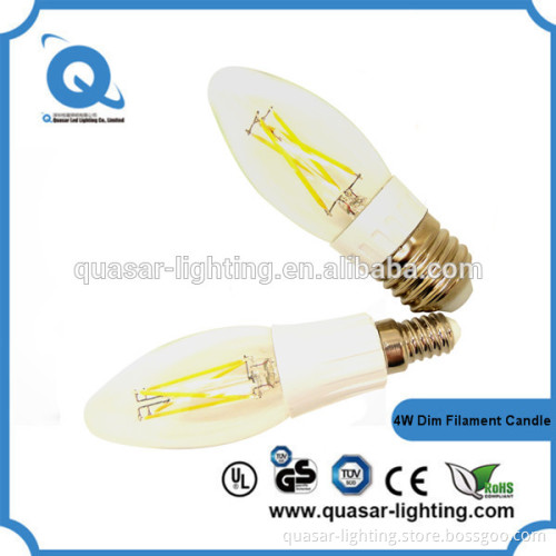 2014 e12 e14 e27 4w 2w 3w candle shape led light bulb